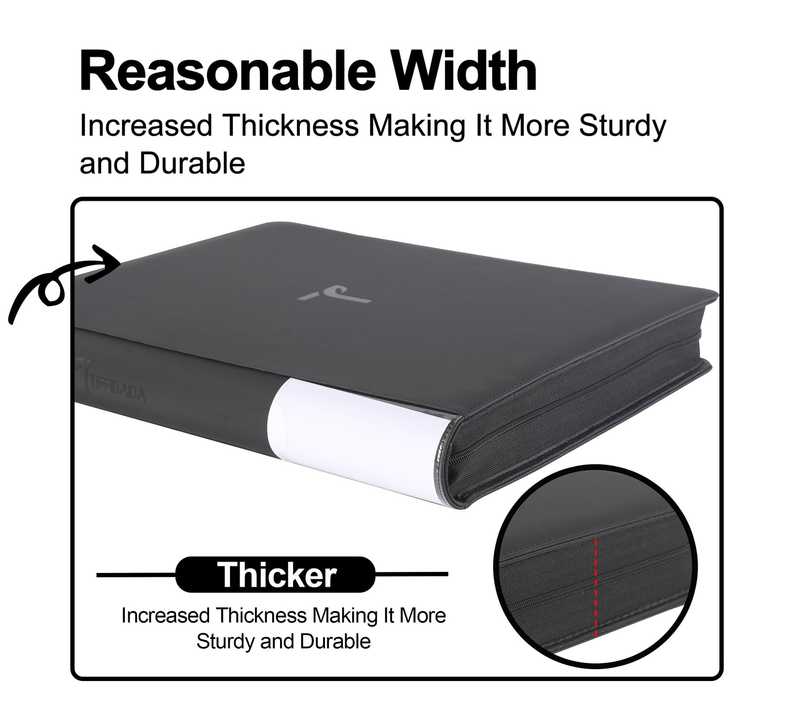 Top Loader Binder for Cards, 16 Pocket, Holds Up to 640 Large, Black