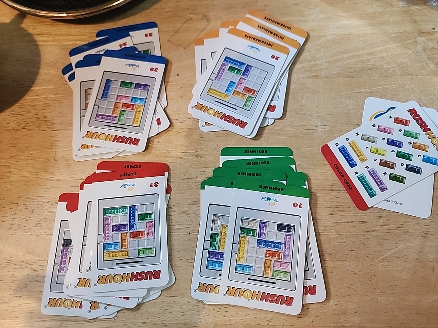 1996 ThinkFun Rush Hour Traffic Jam Game 10 Cars 40 Cards And Bag Complete