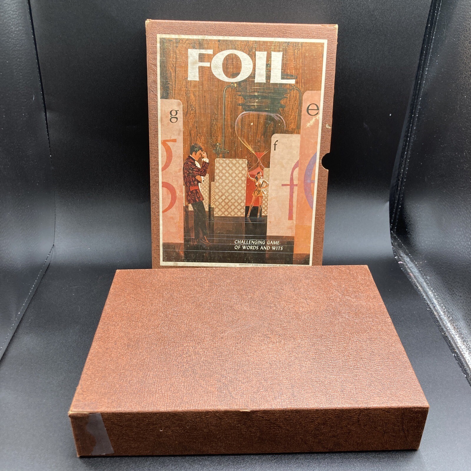 Vintage 1971 FOIL 3M Bookshelf Game of Words and Wits – Complete! Game Night