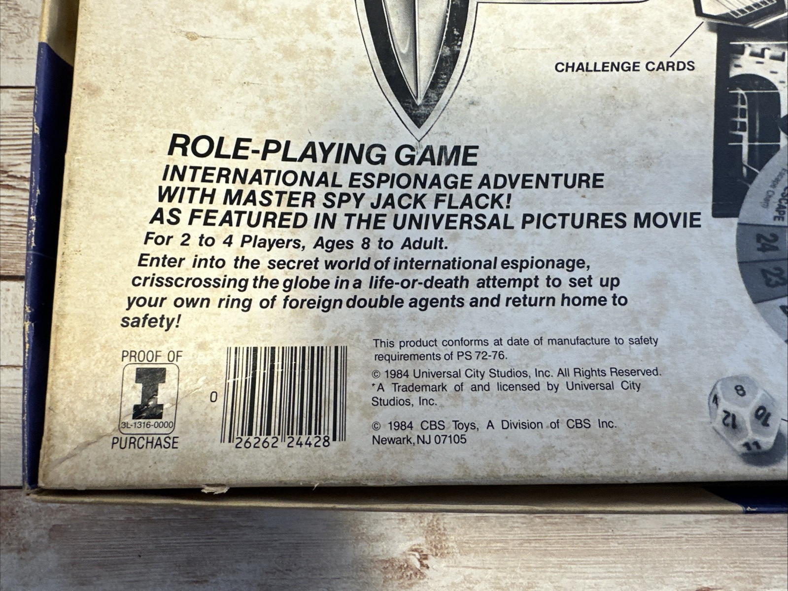VINTAGE 1984 Cloak and Dagger Role Playing Board Game – Complete