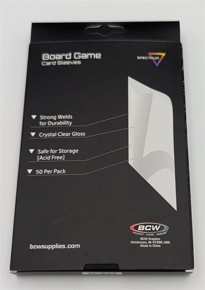 Lot of 500 BCW 89mm x 127mm Double Size Board Game Card Soft Sleeves