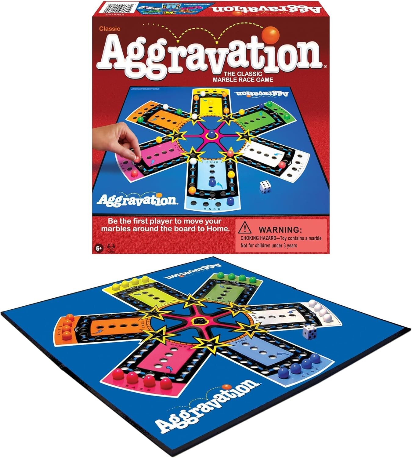[NEW] Aggravation Board Game- The Classic Marble Race Game