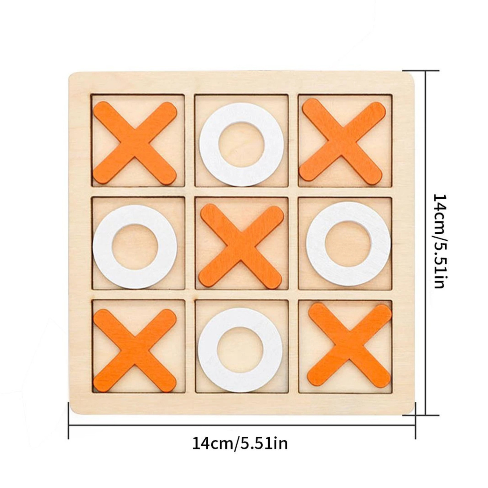 Wooden Tic Tac Toe Game Classical Kids Educational Puzzle Travel Board Toy Set