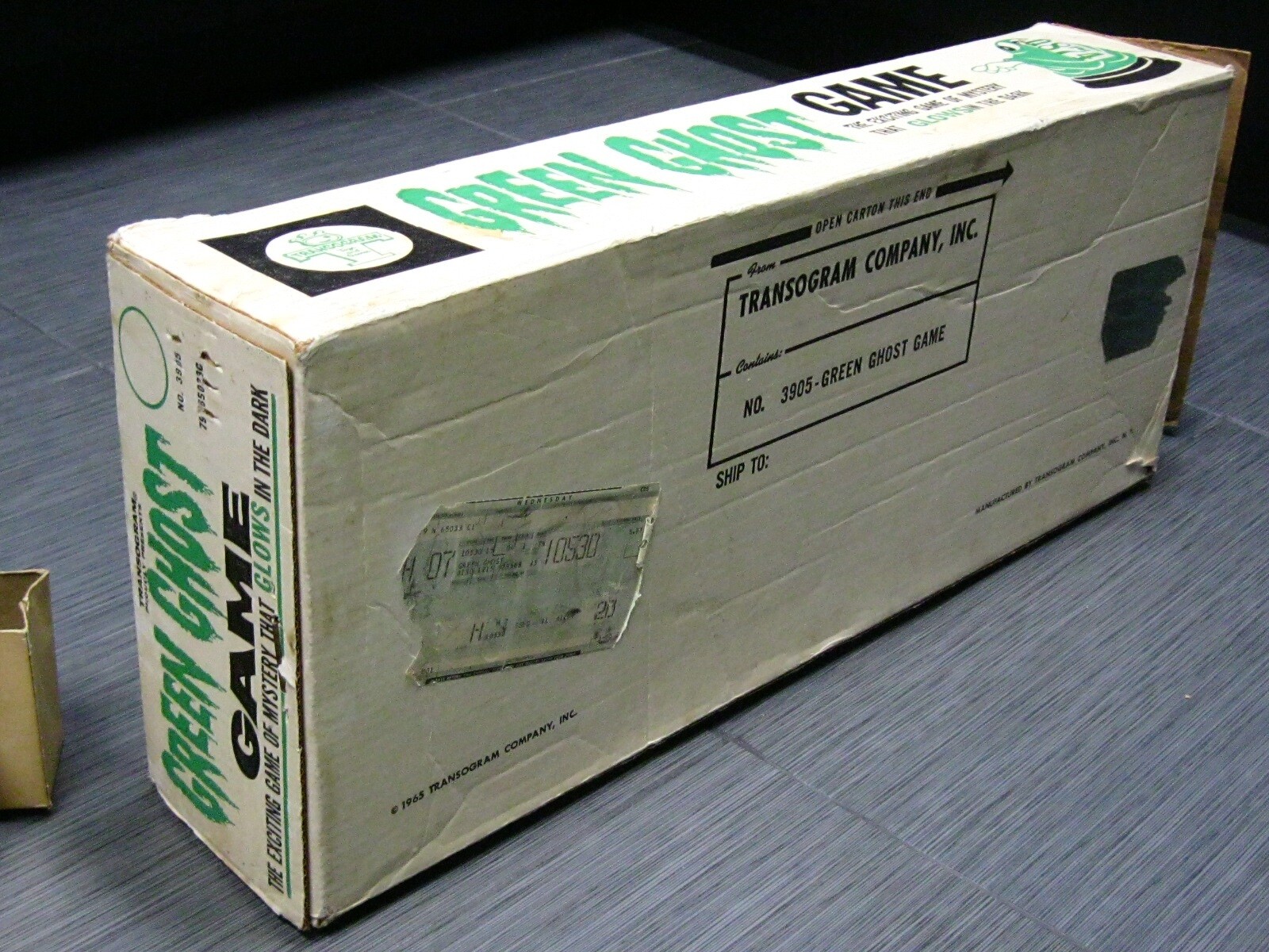 Sears TRANSOGRAM GREEN GHOST Spooky MYSTERY Glow-in-the-Dark Game VINTAGE