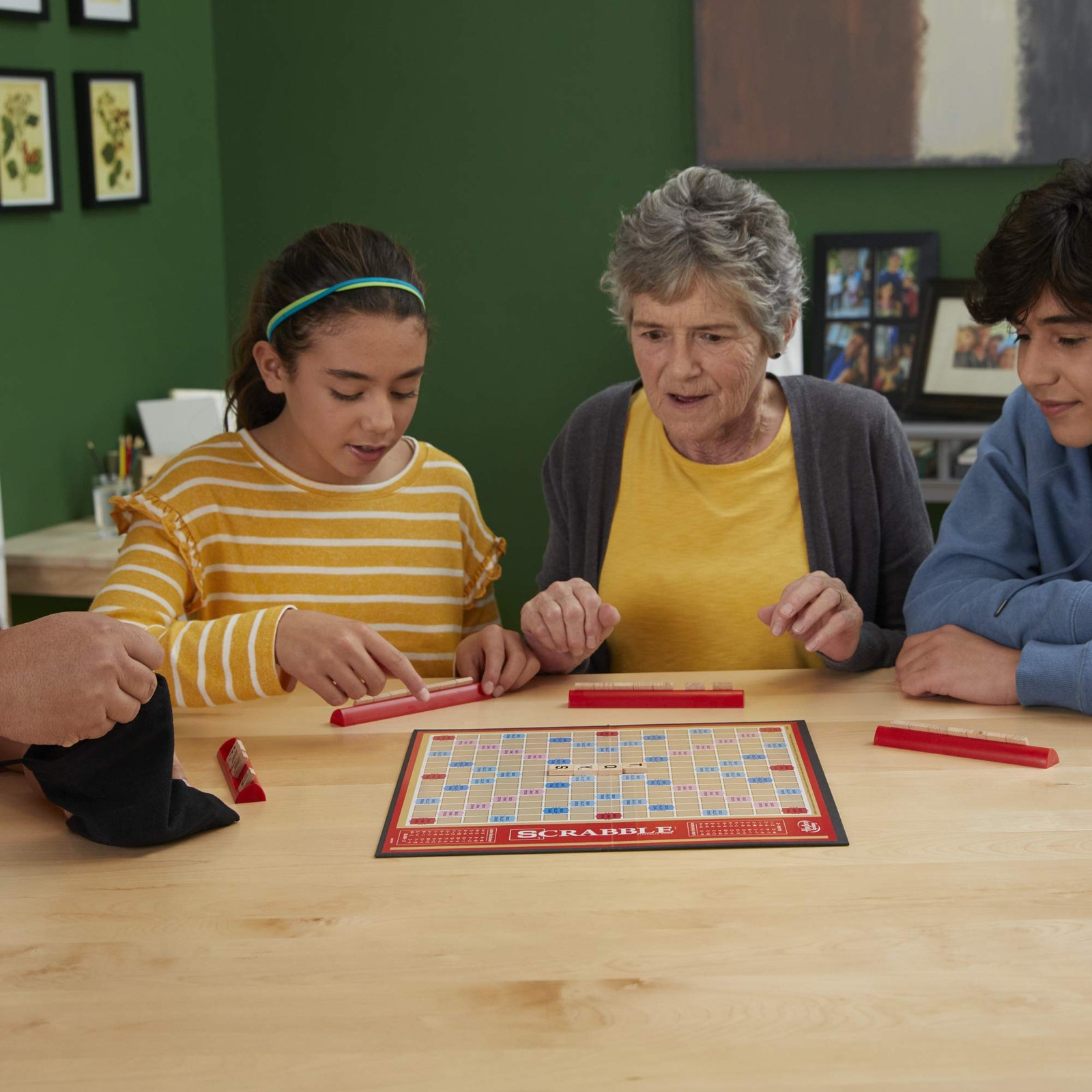Classic Scrabble Game Multicolor Tabletop Word Gameplay for Family Fun