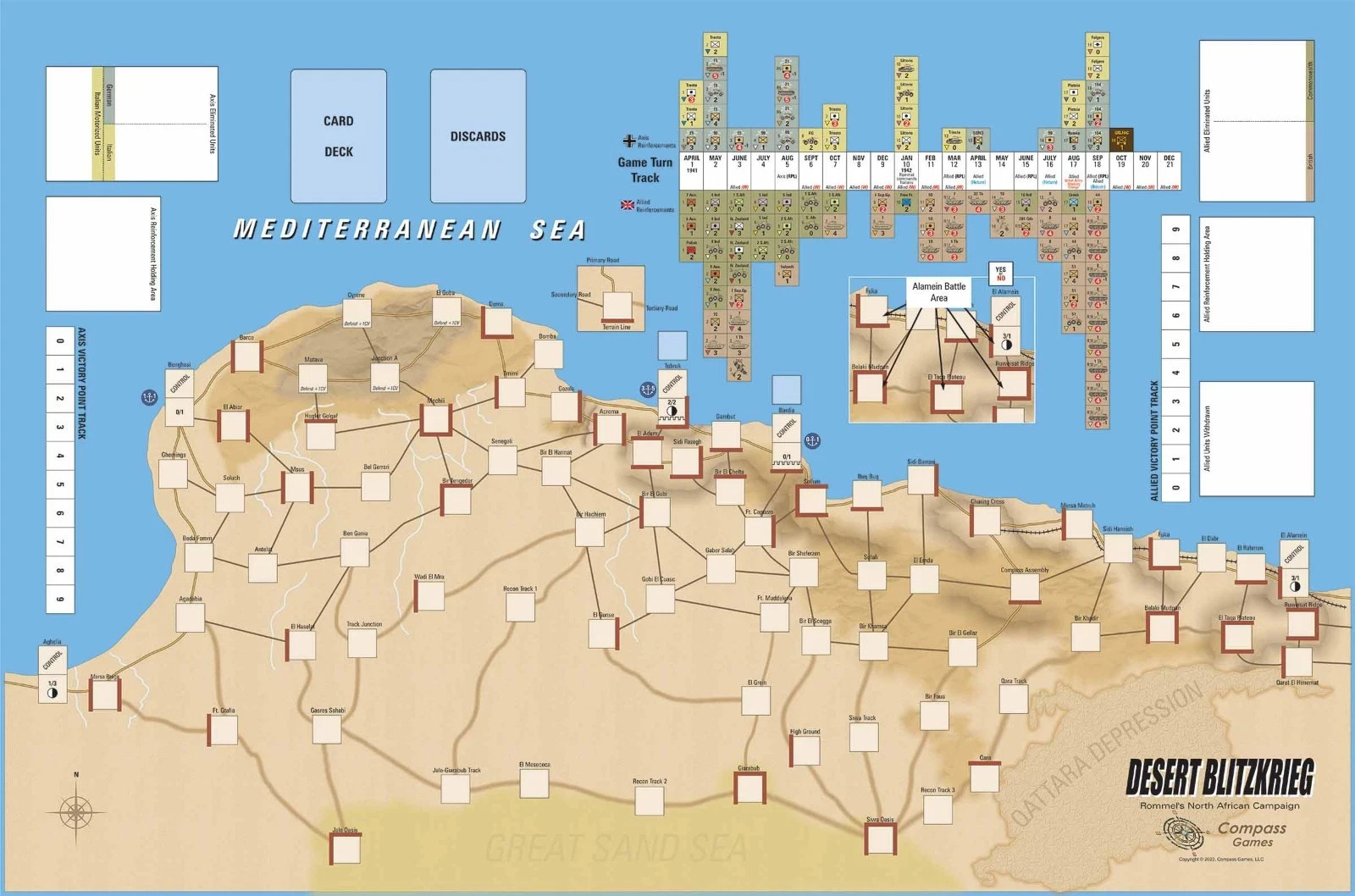 Compass Games – Desert Blitzkrieg: Rommel’s North African Campaign – NEW