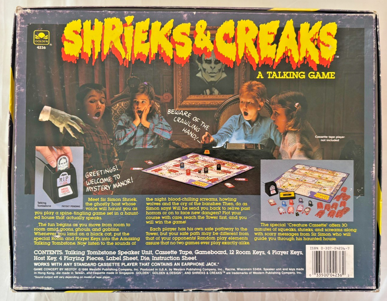 Vintage Shrieks & Creaks Board Game | Golden | 1988 | 100% Complete | Used