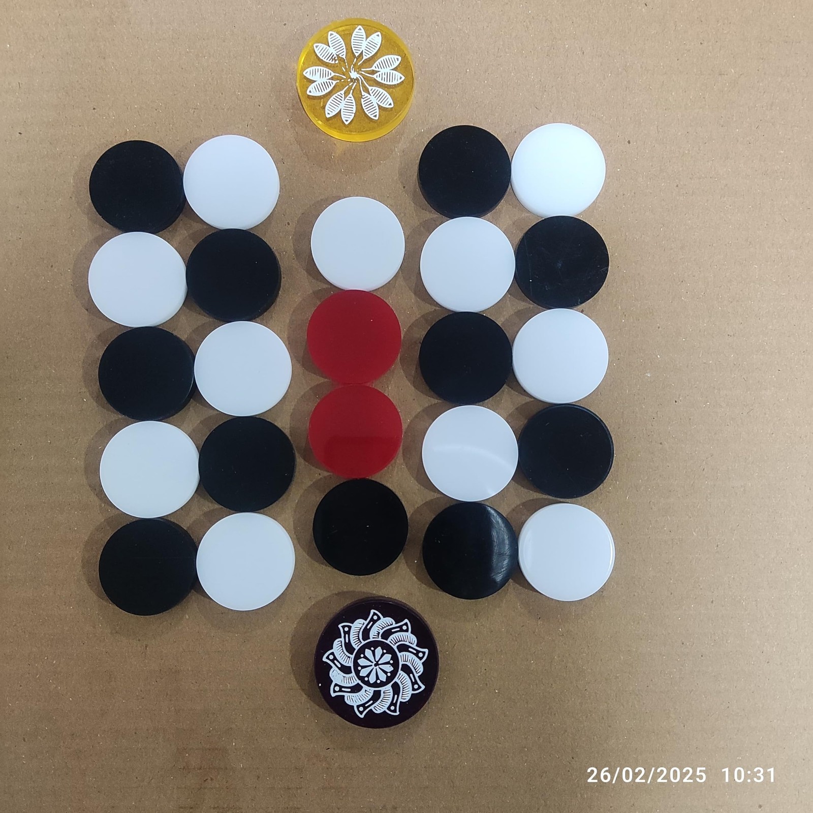 Professional Carrom Board Game International Tournament 4 x 5.5 x 0.1 inches
