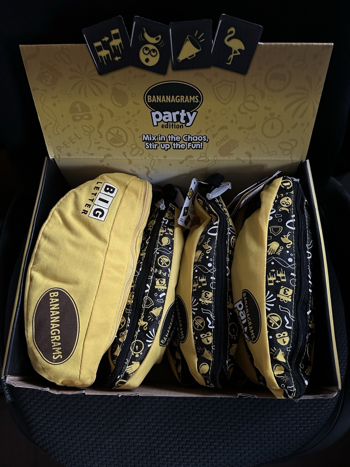 10x NEW Bananagrams PARTY EDITION Tile Crossword Game Ages 10+ for 2-8 Players