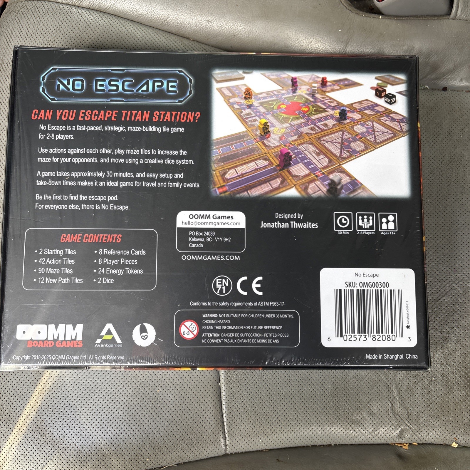 NO ESCAPE From Titan Station Strategy Maze OOMM Board Games SEALED NEW