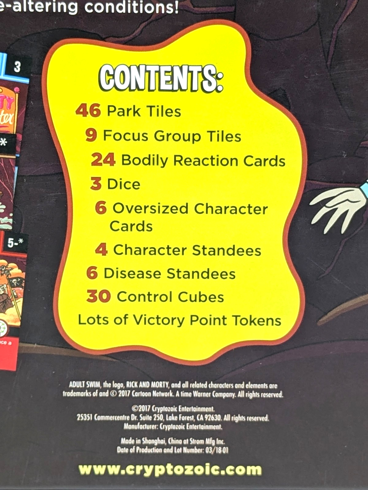 Rick and Morty Anatomy Park The Game Cryptozoic Entertainment Adult Swim 2017