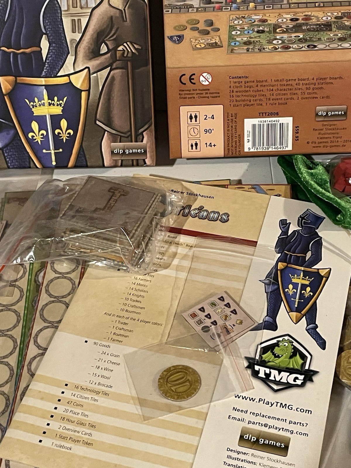 Orléans Board Game – dlp Games / Capstone – 100% Complete Orleans Boardgame