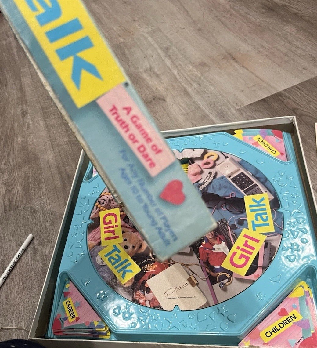 Vintage 1988 Girl Talk Board Game Golden