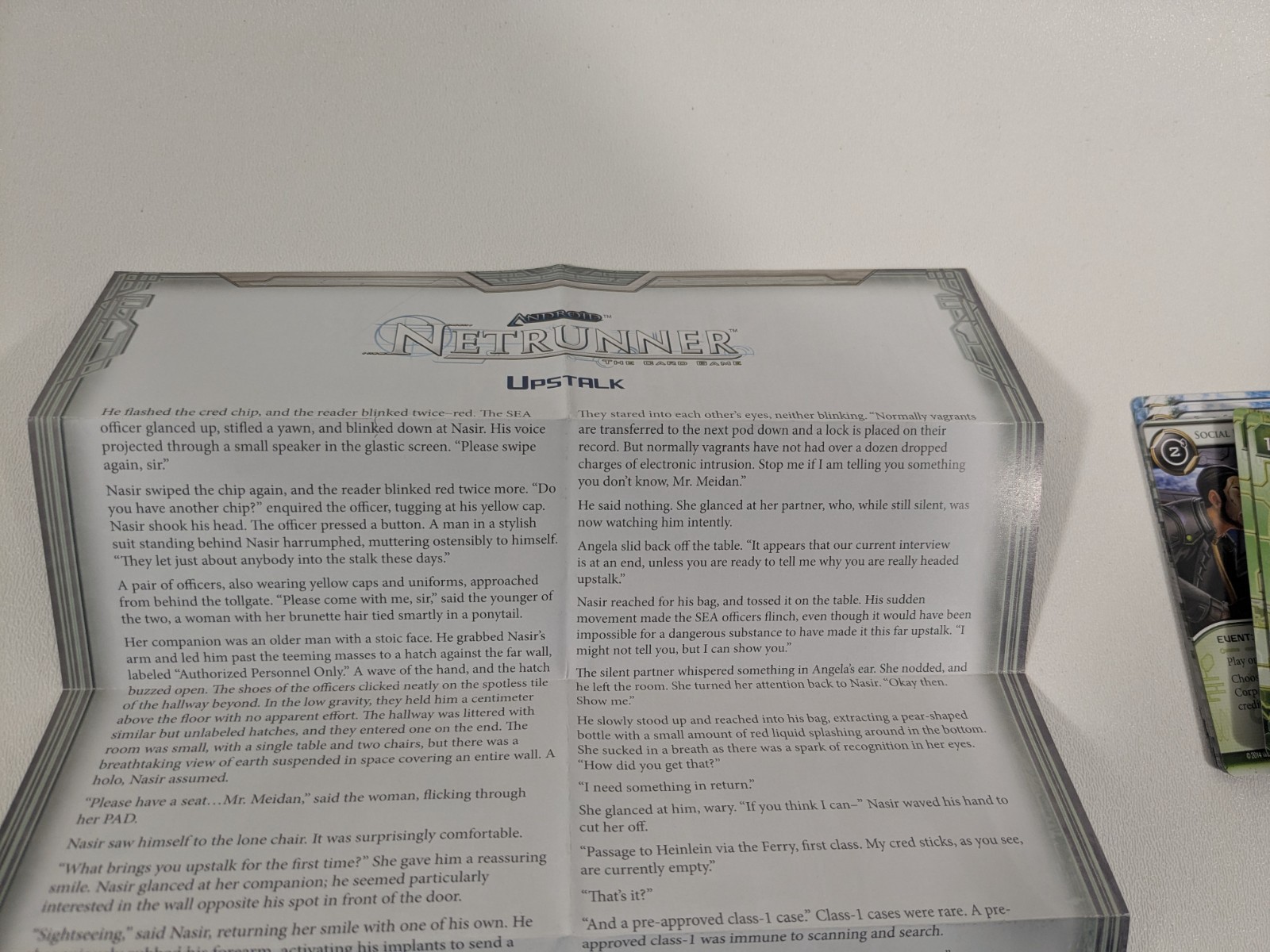 Android Netrunner Upstalk Data Pack Lunar Cycle Loose Cards + Insert Collectible