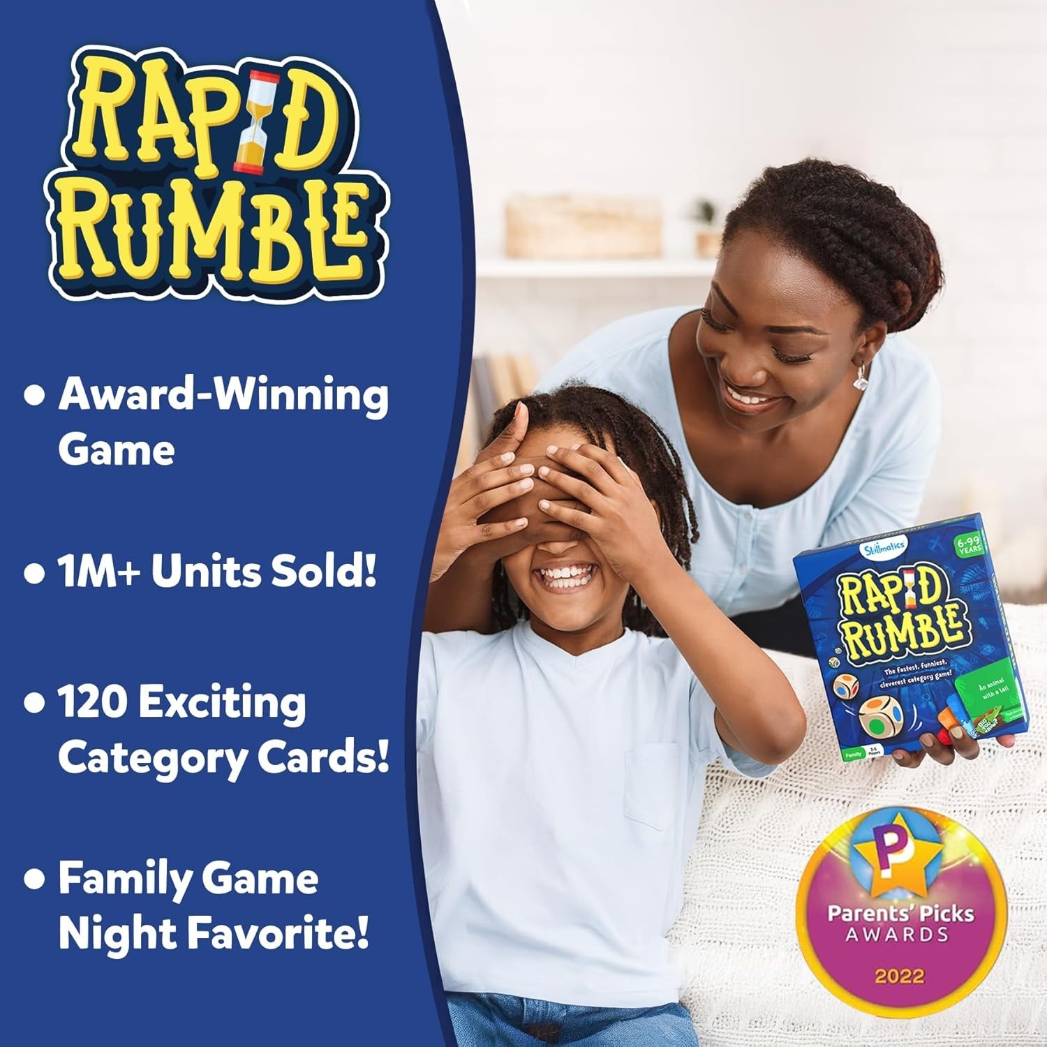 Board Game Fast-Paced Educational Family Party Game Card Dice Set Ages 6 and Up