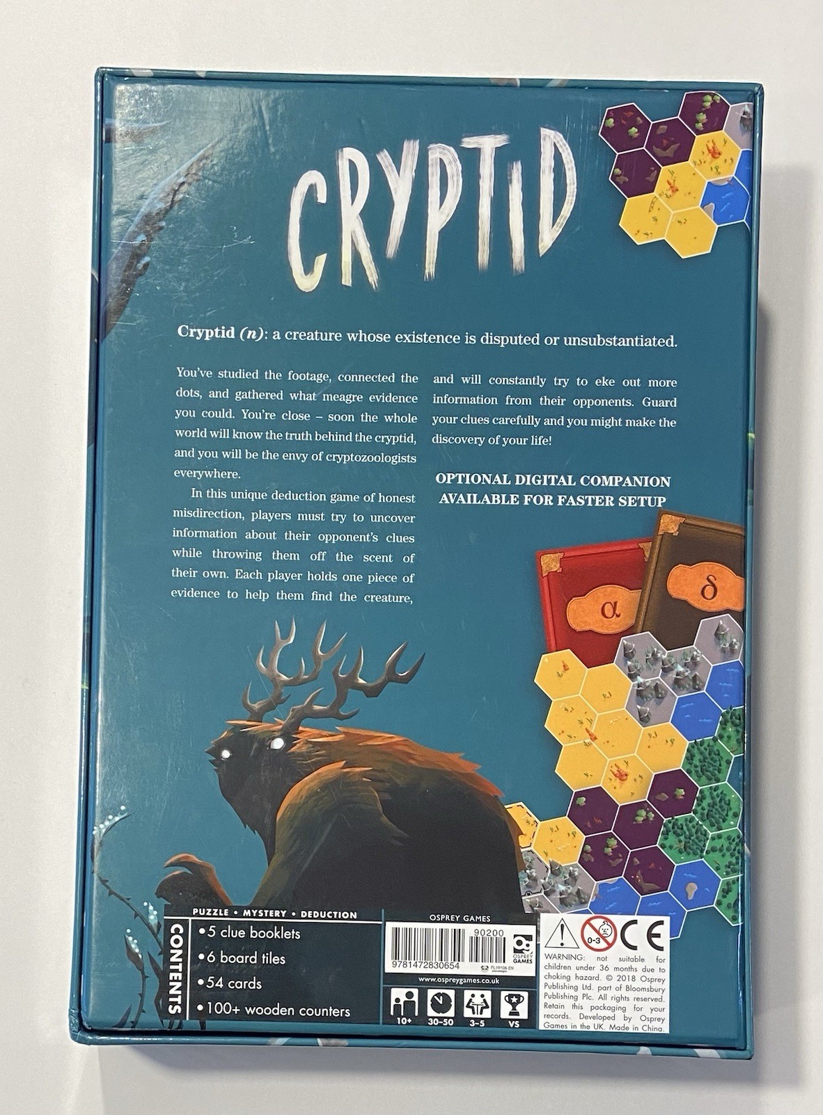Cryptid (Osprey Games, 2018) Board Game – Great Condition – 100% Complete