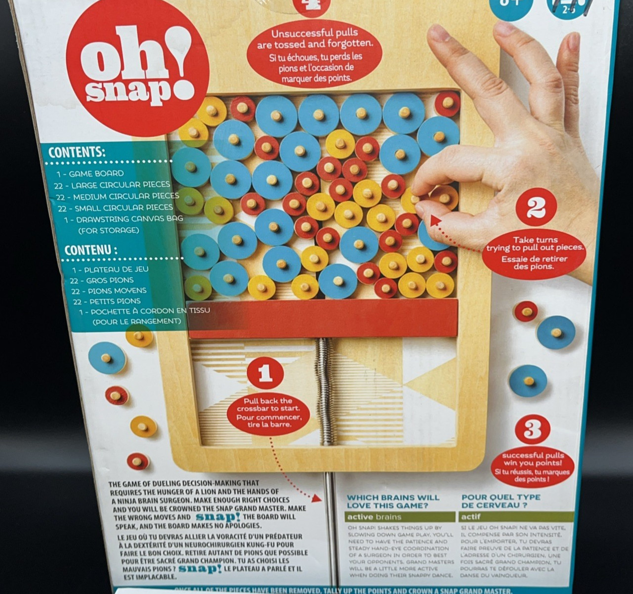 Oh Snap! Marbles Brain Workshop Wooden Game 2015 Complete Booby Trap Classic