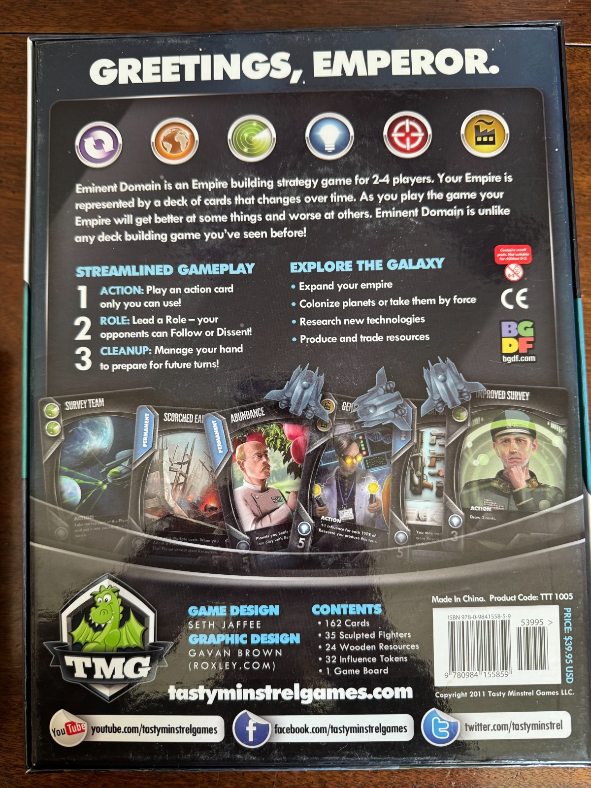 Eminent Domain Board Game – Plus Escalation, Exotica, + Bonus Planets Expansions