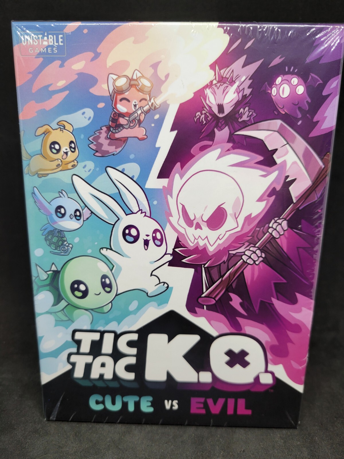 Tic Tac KO Cute vs Evil Card Game NEW 8+ K.O. 2-4 Players Unstable Games