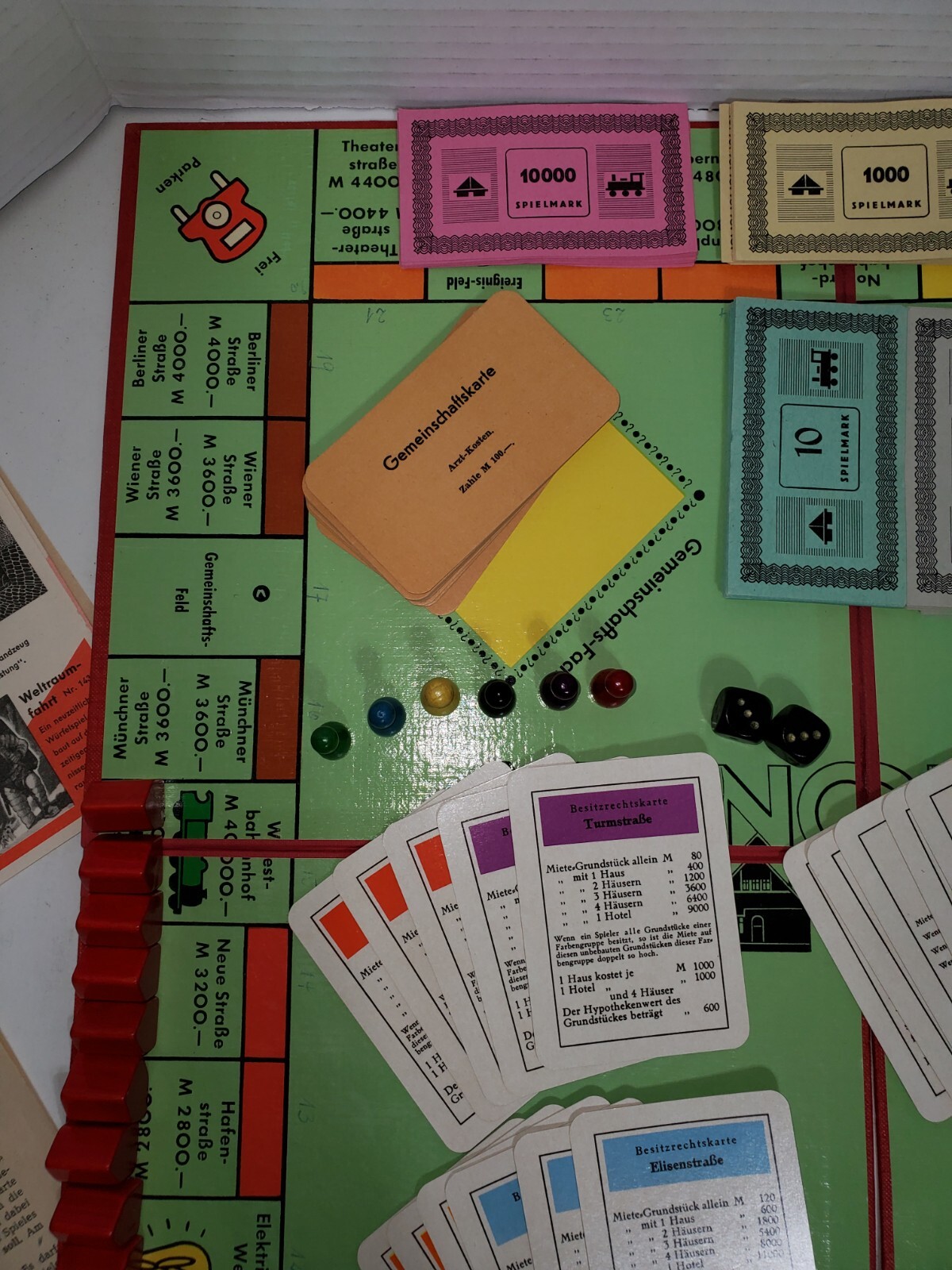 Monopoly Rare German Import 1961 Comp Amazing Condition Wood Pcs Spiele Schmidt