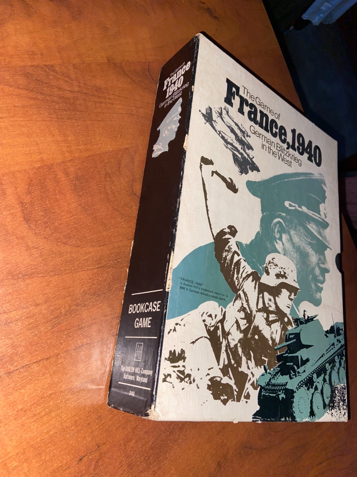 Vintage Avalon Hill The Game Of France 1940 Bookcase Board Game 1972