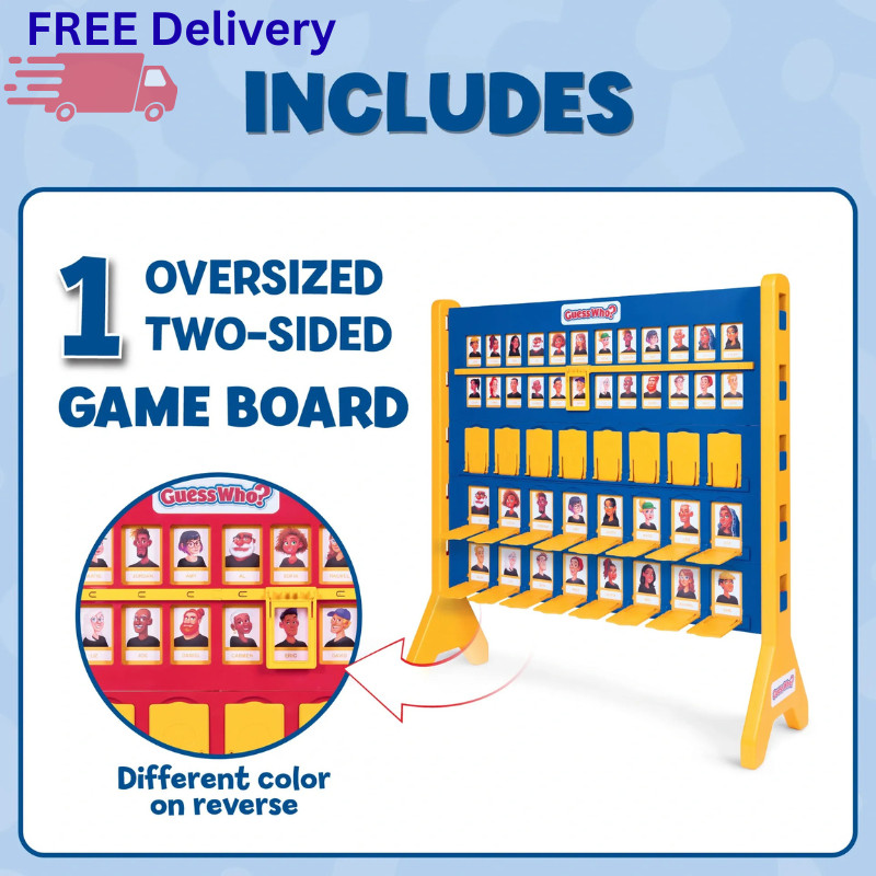 Giant Guess Who Game Oversized Board Indoor Outdoor Family Play Party Fun New
