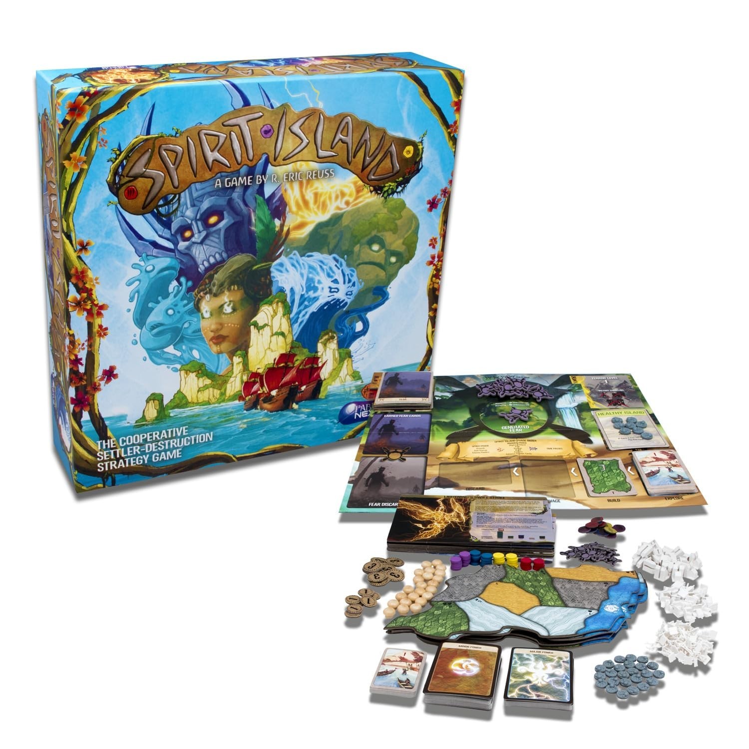 Spirit Island Base Game Greater Than Games Cooperative Strategy Board Game