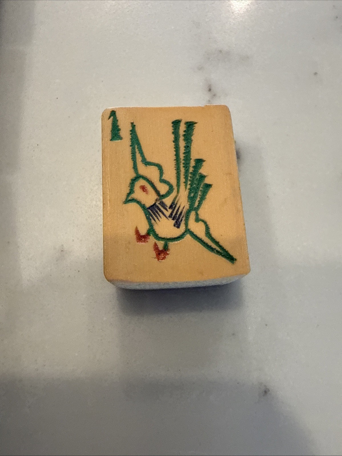 Vintage Chinese Mahjong Set Dragon Carved Wood Box Bamboo 147 Tiles Sticks Dice