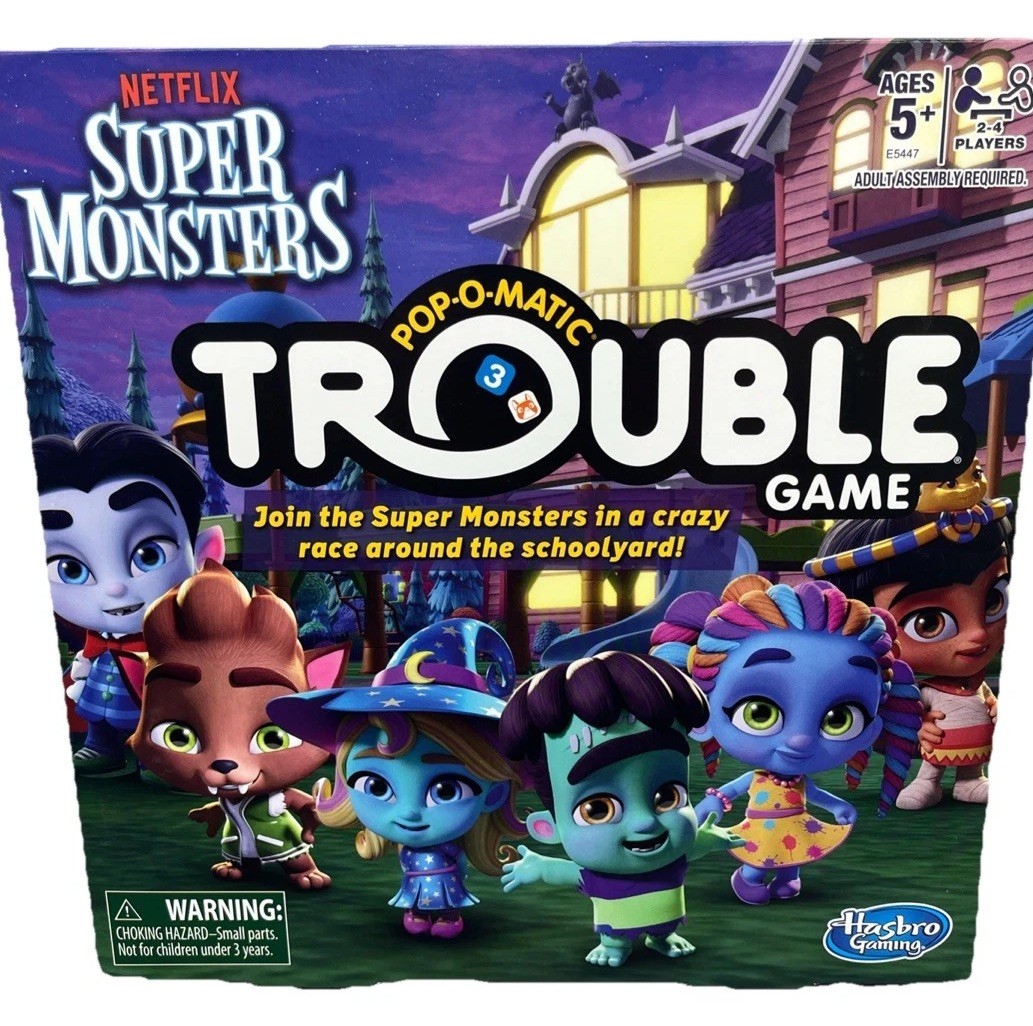 Hasbro Games Trouble: Netflix Super Monsters Edition Board Game. {81}