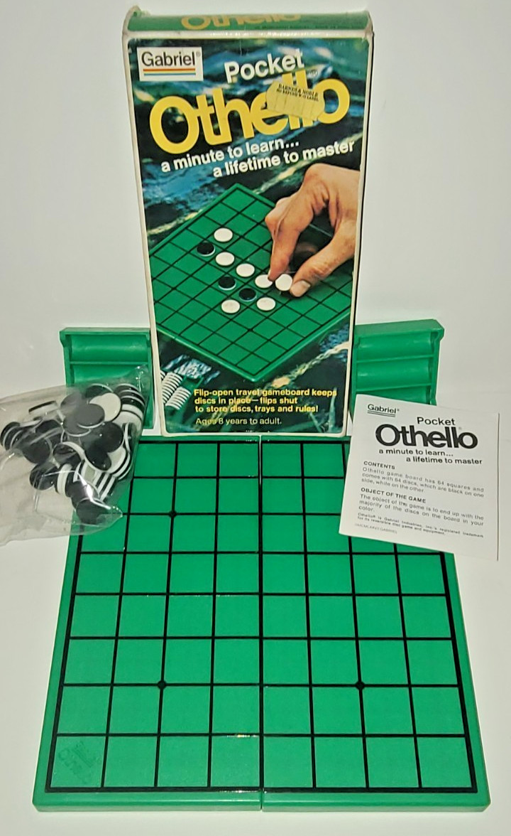 1970s OTHELLO Board Game POCKET Version By GABRIEL Sealed DISCS Pk – NOS w/Box