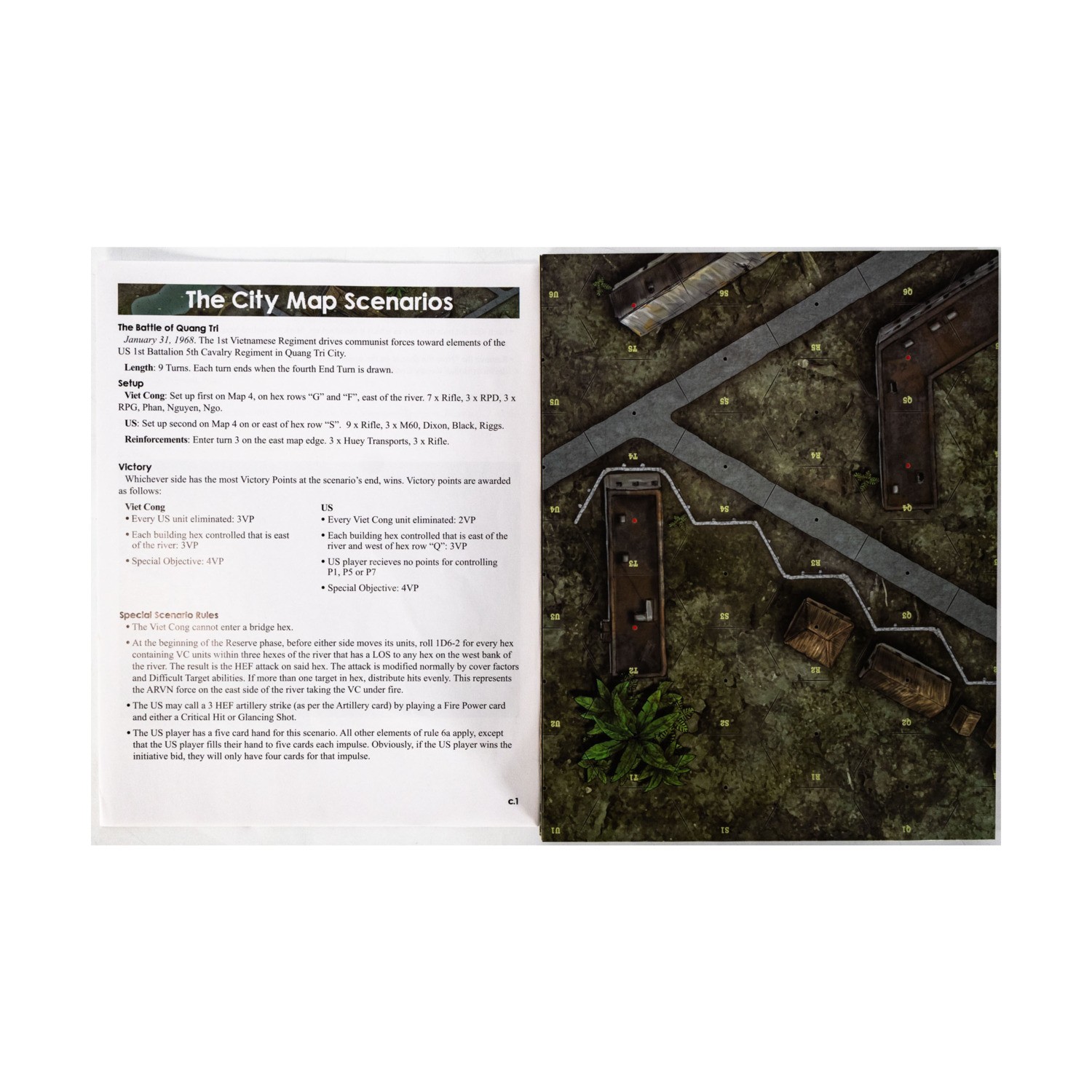 Flying Pig Wargame Hue City Map Expansion Bag NM