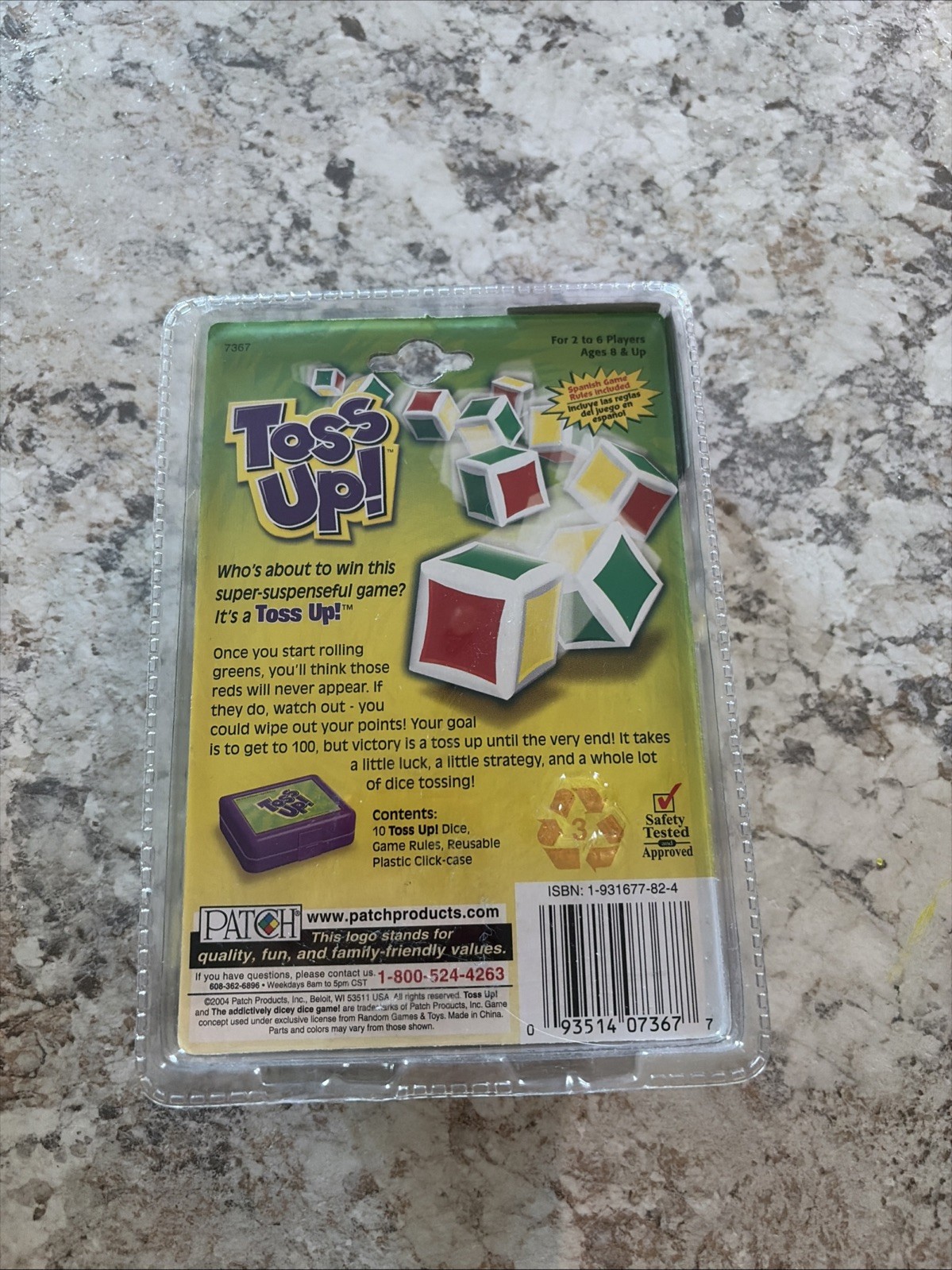 Toss Up! The Addictively Dicey Dice Game Patch Products 2004 Brand New Sealed