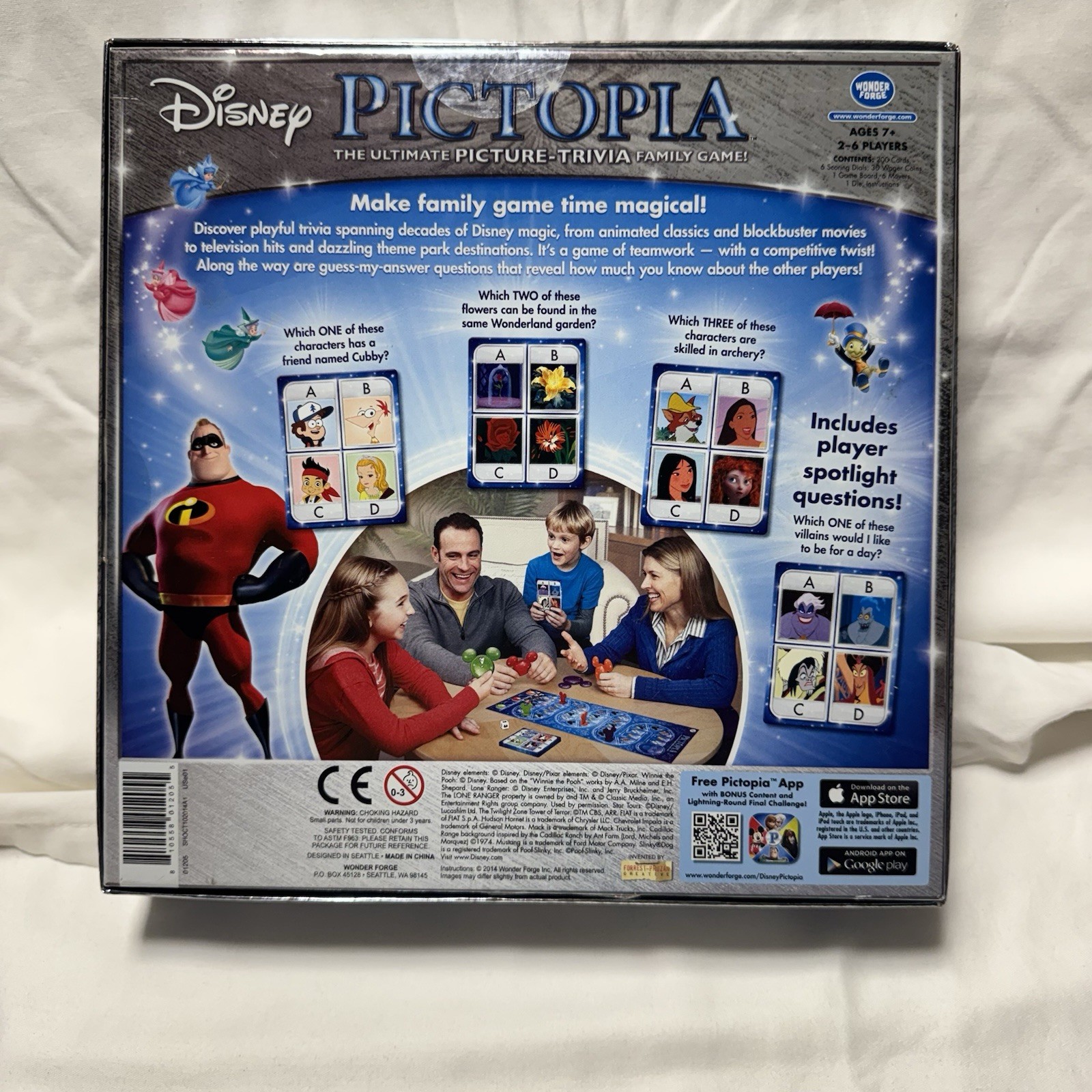 Pictopia Picture Trivia Disney Edition Board Game 2-6 Players Age7+