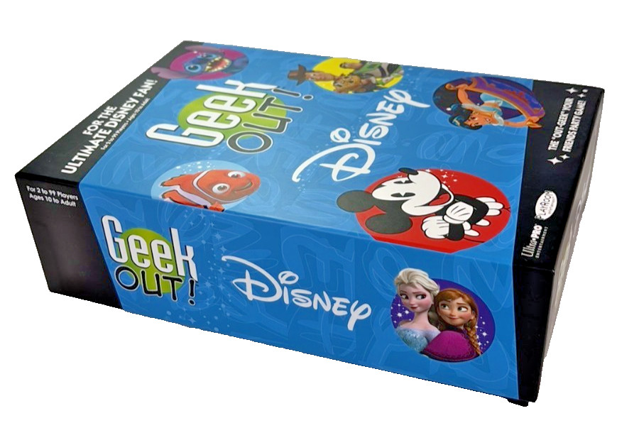 Disney Geek Out Trivia Game Complete Family Party Board Game USAOPOLY EUC