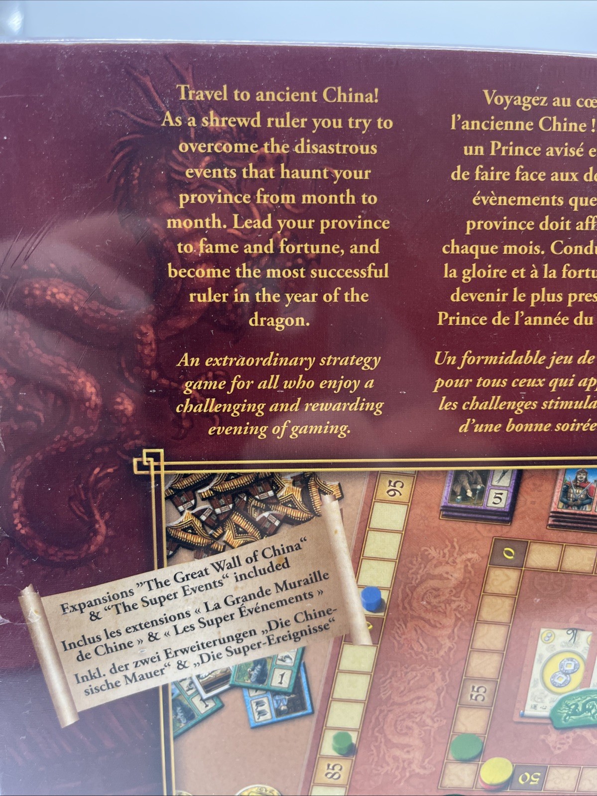 In The Year Of The Dragon Board Game, 10th Anniversary w/ Expansions, New