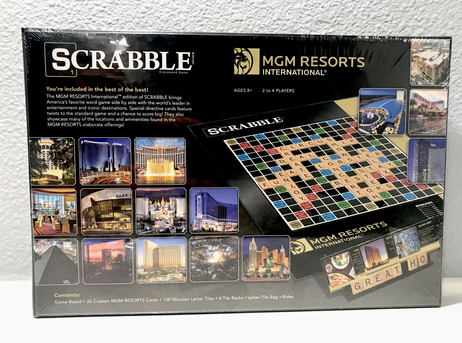 MGM Resorts International USAopoly Scrabble Crossword Game New in Sealed Box 8+