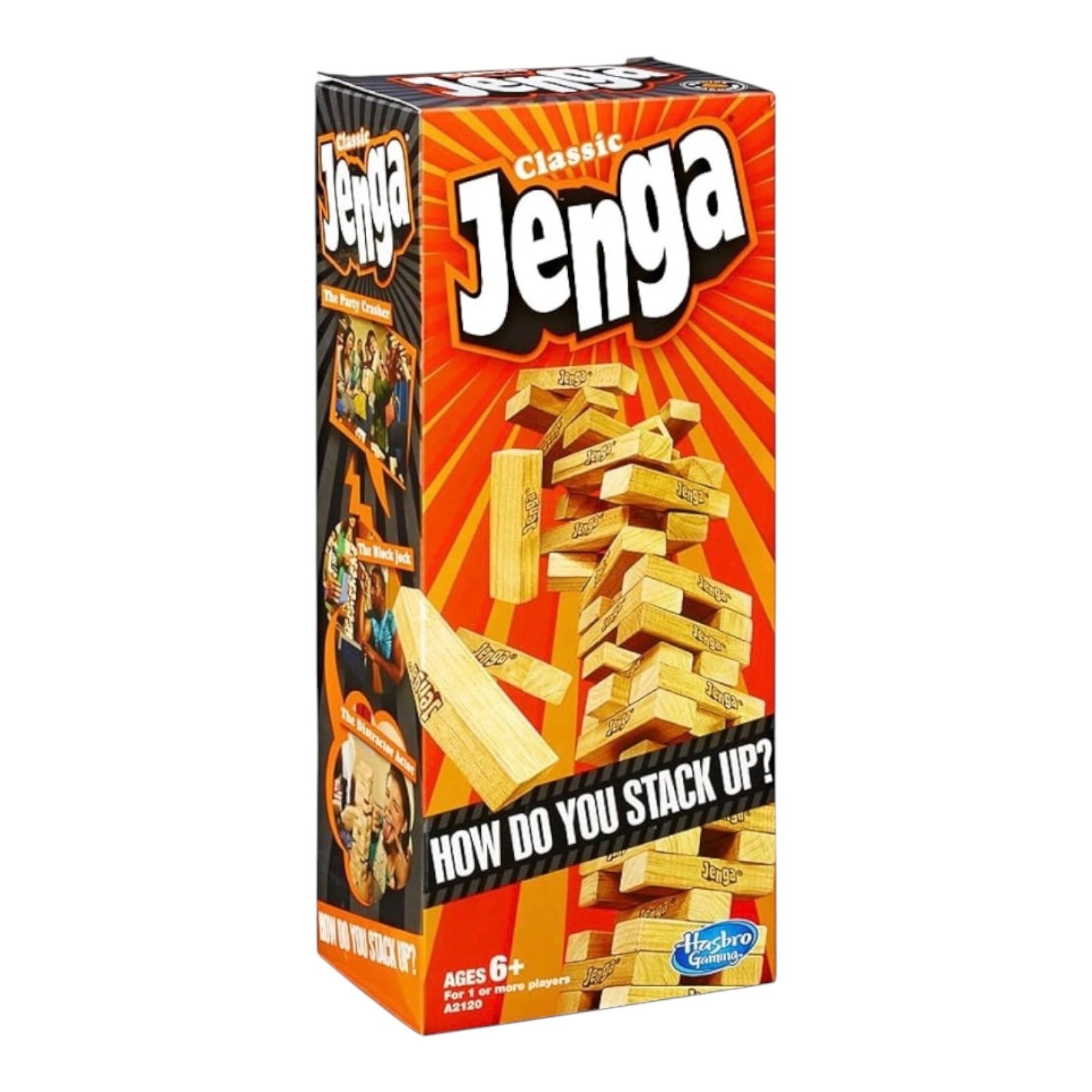 Hasbro Jenga Classic Block Stacking Game 1 or More Players 54 Wood Blocks NEW
