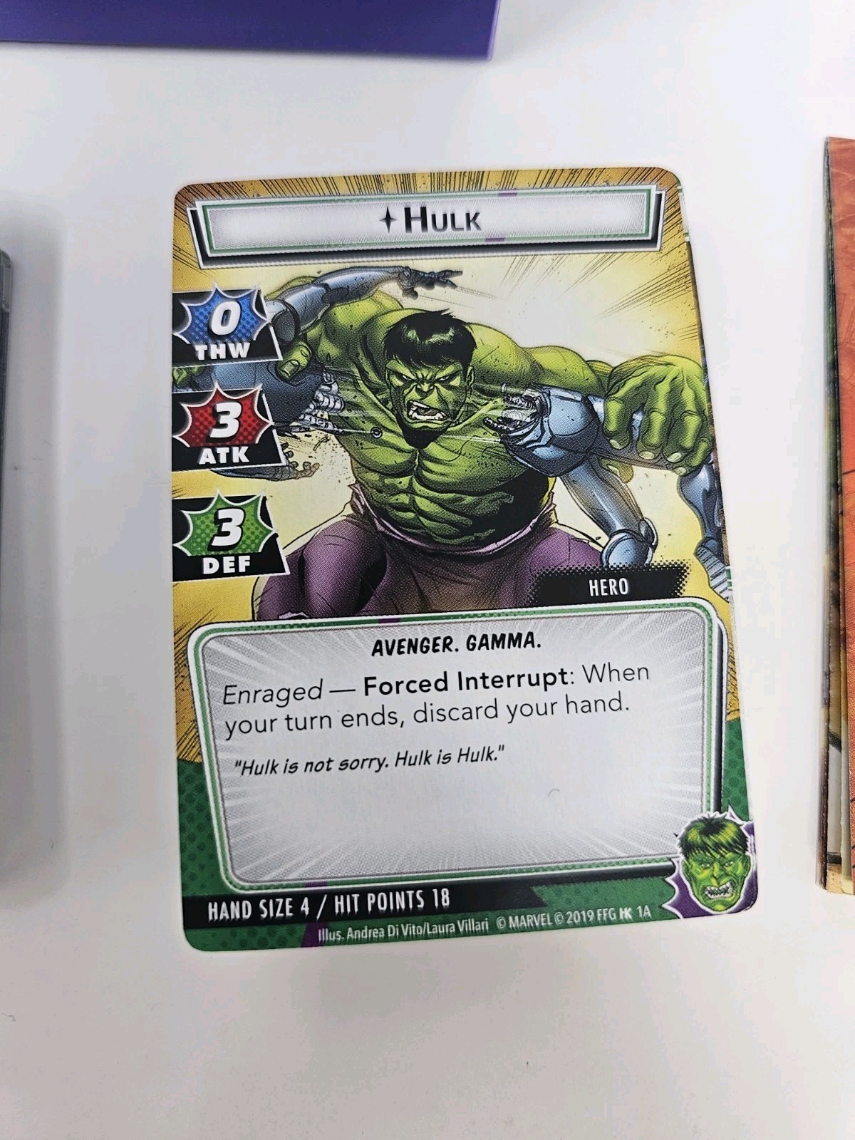 Marvel Champions Thor & Hulk Hero Packs Complete Used