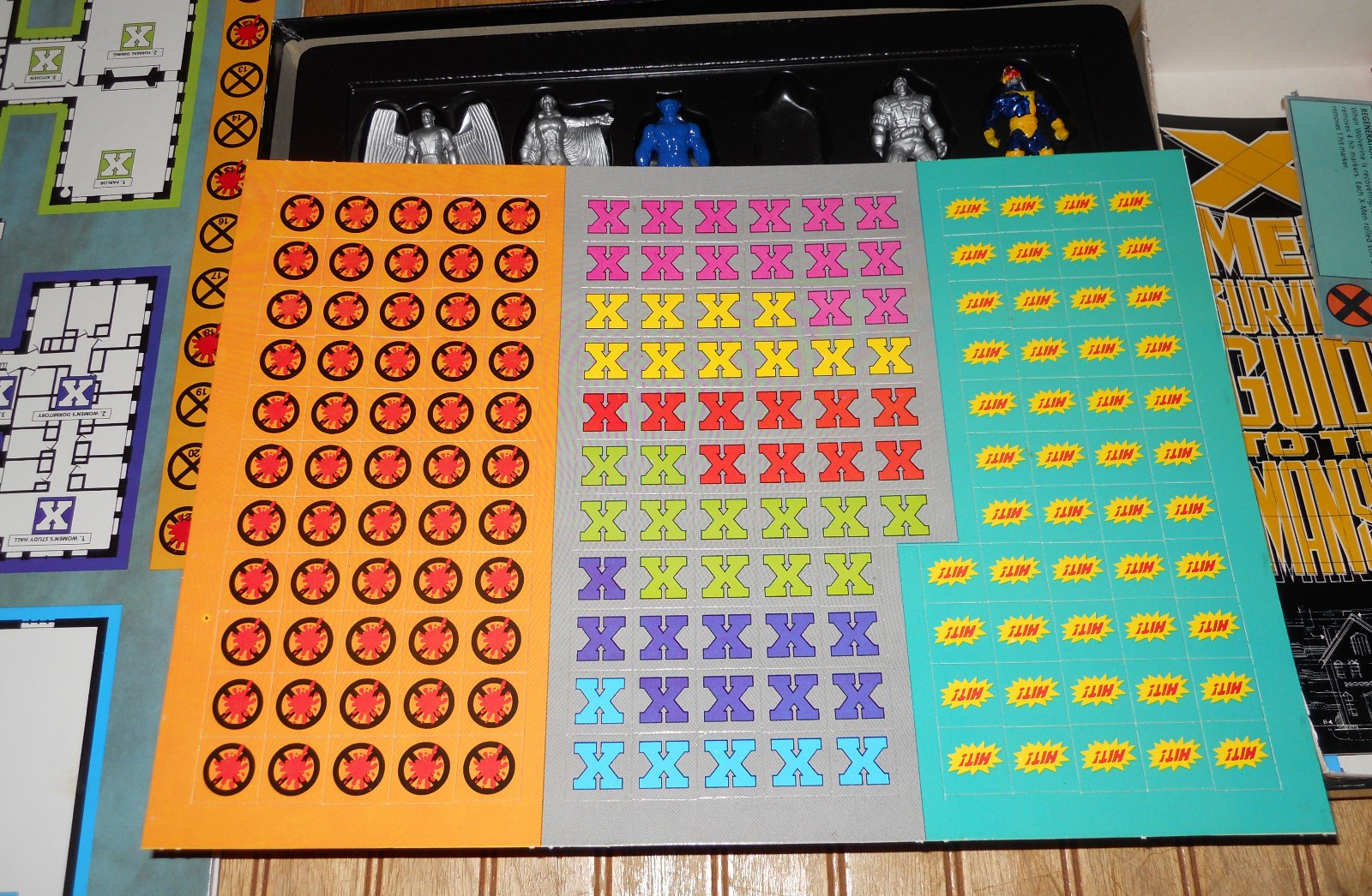 1994 Marvel Comics X-MEN UNDER SIEGE Board Game By Pressman as-is INCOMPLETE