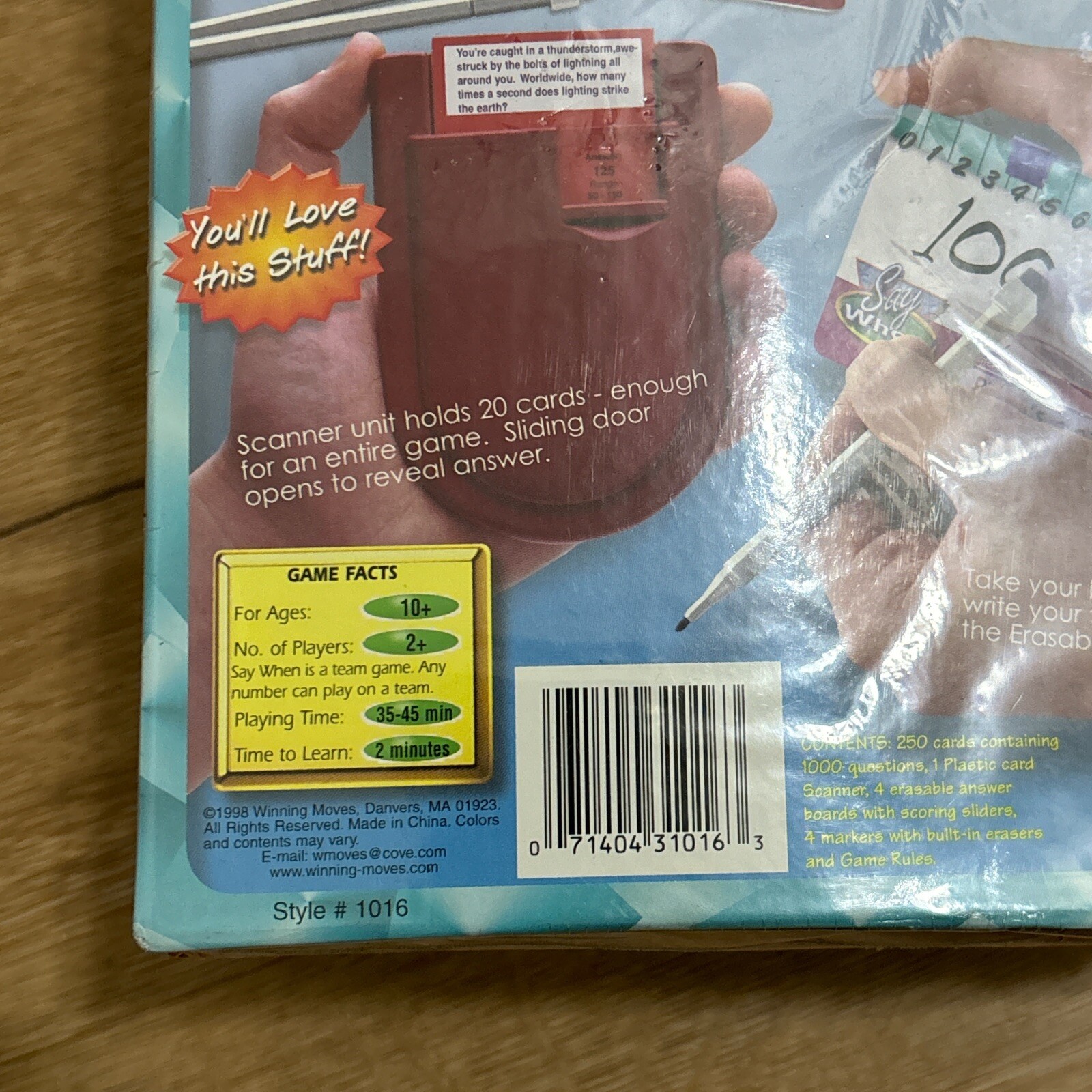 1998 “Say When! A Game for Families and Adults” – New & Sealed!