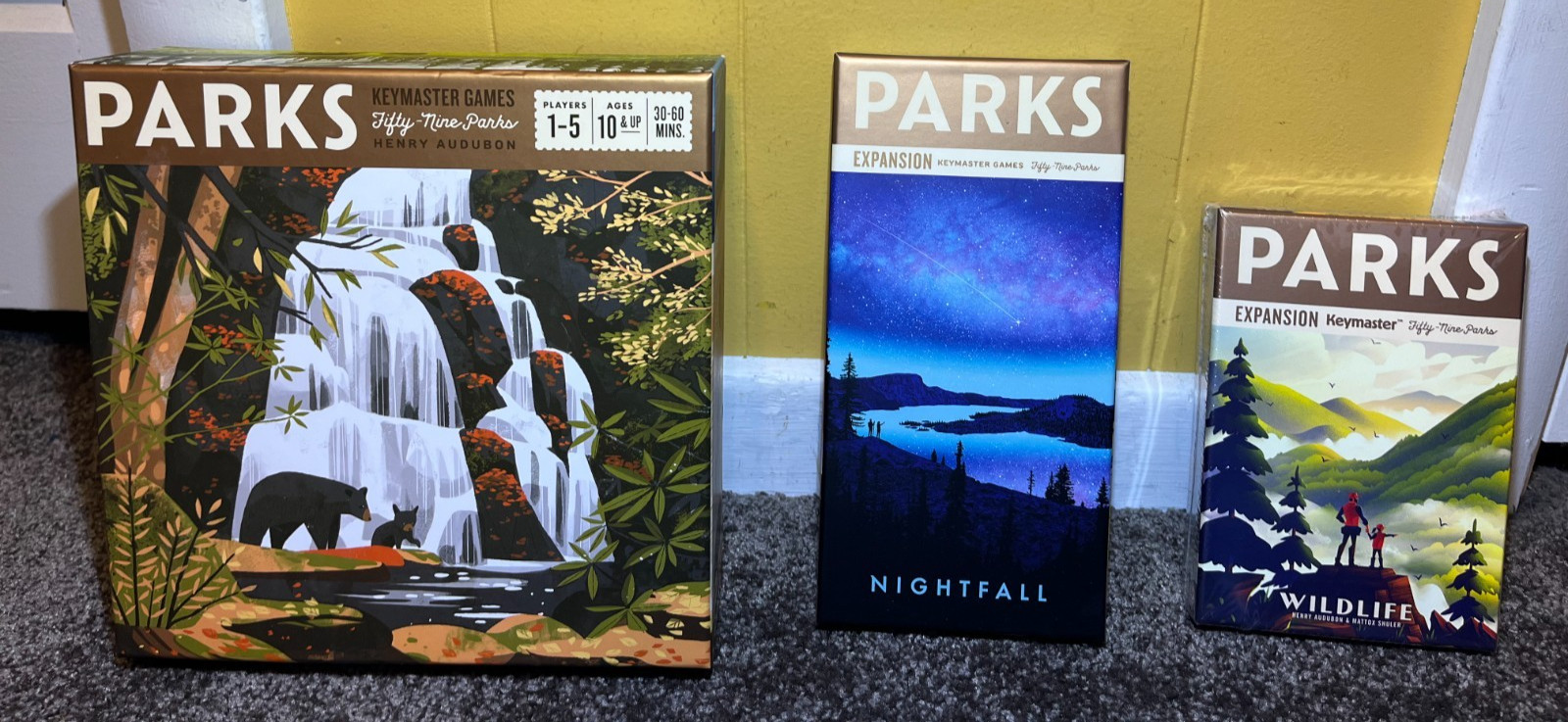 Keymaster Games: PARKS Board Game 1st Ed + Nightfall & Wildlife Expansions (NIS)
