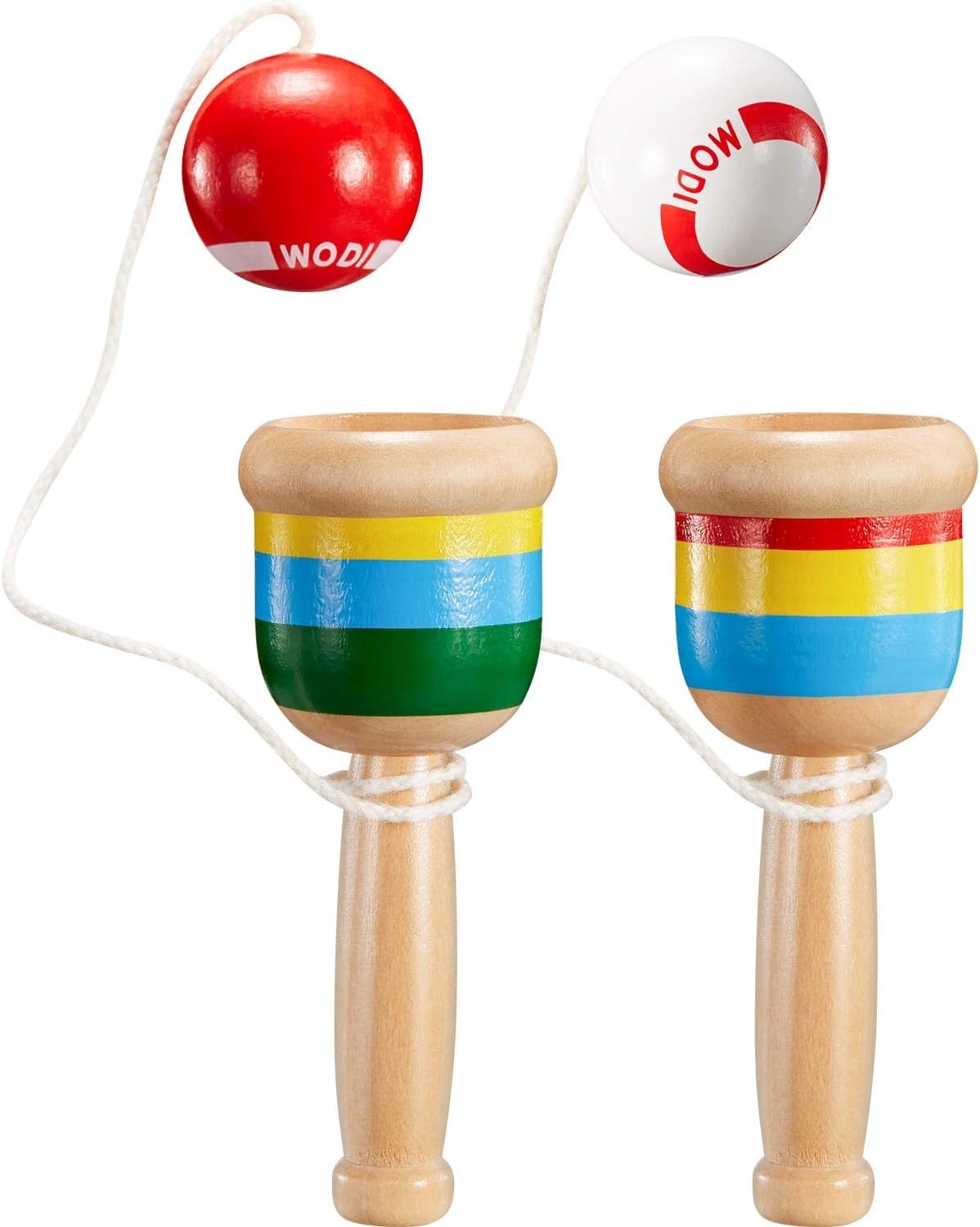 2-Piece Mini Wooden Jacks Game – Fun Hand-Eye Coordination Tool for Youth