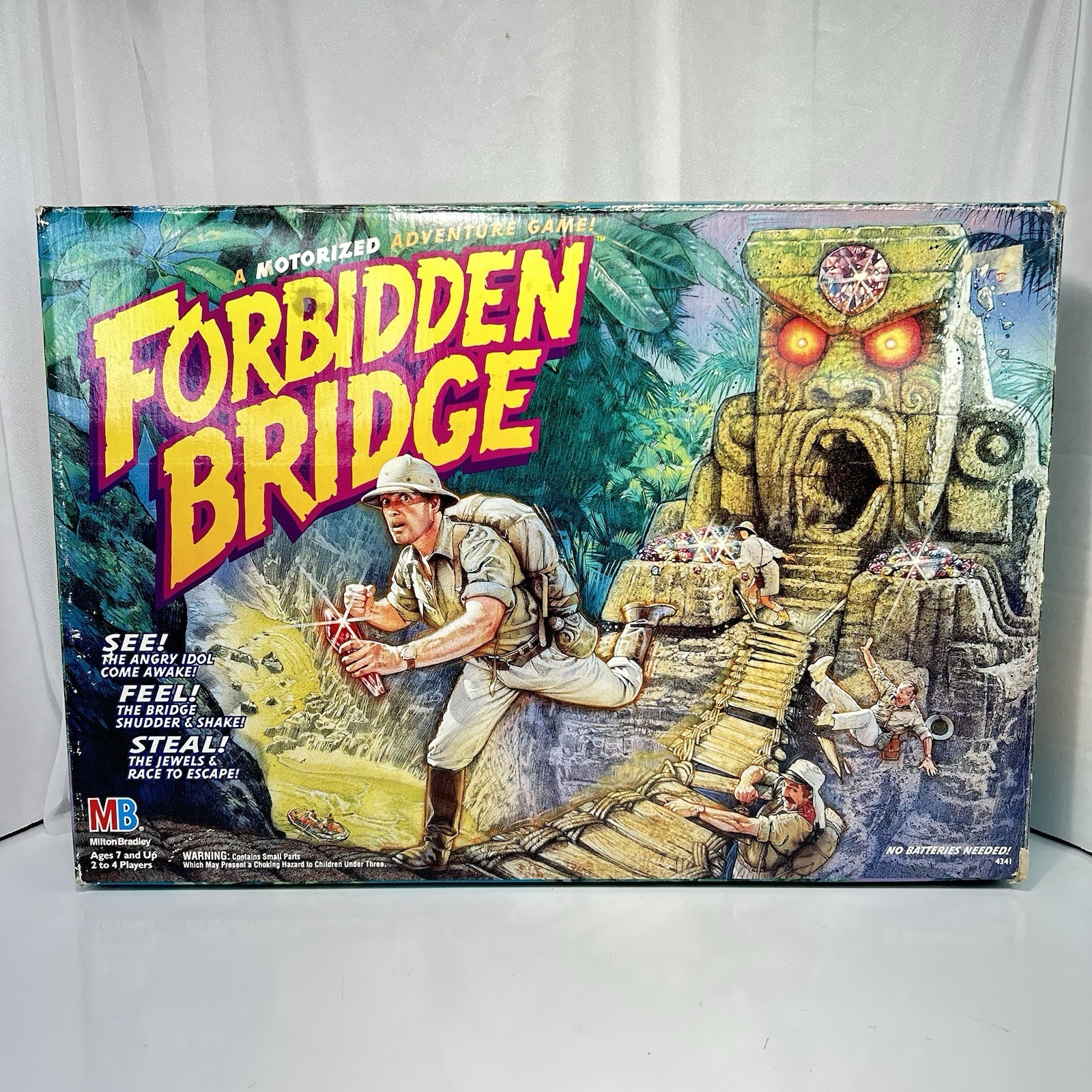1992 Forbidden Bridge Board Game Milton Bradley Works *not Complete*