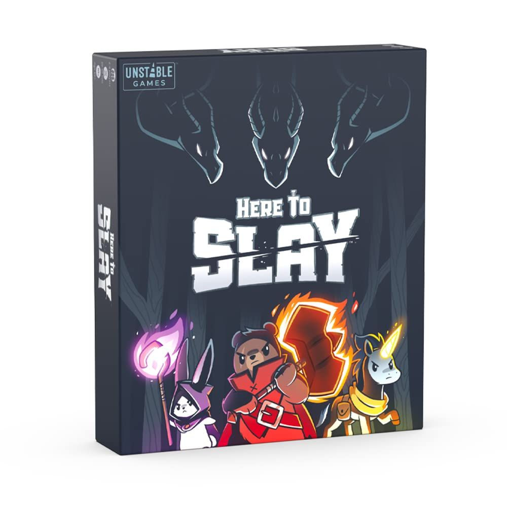 Unstable Games Here to Slay Card Game – Fantasy One Size, White, Black