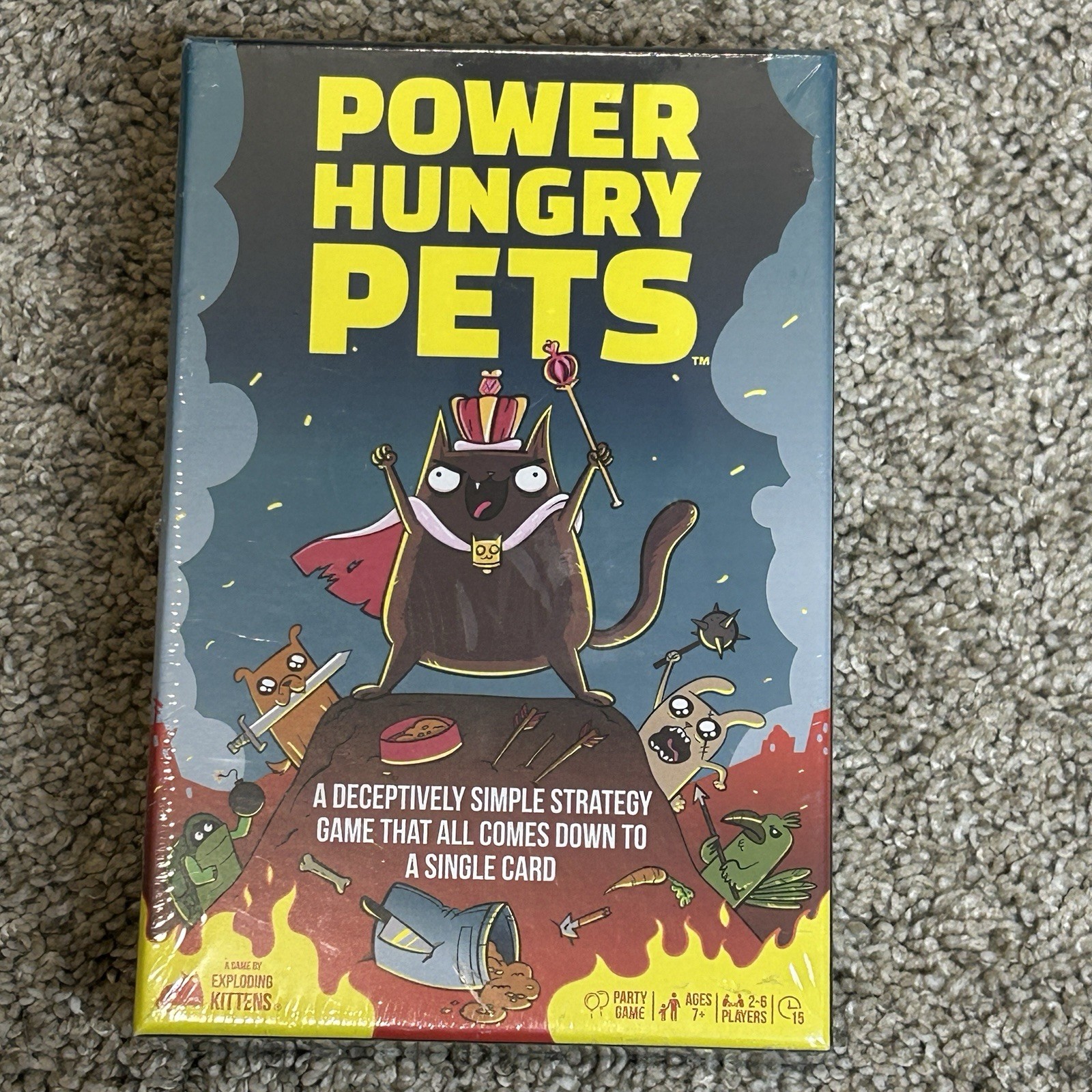 Power Hungry Pets Game By Exploding Kittens A Strategy Party Game New Sealed