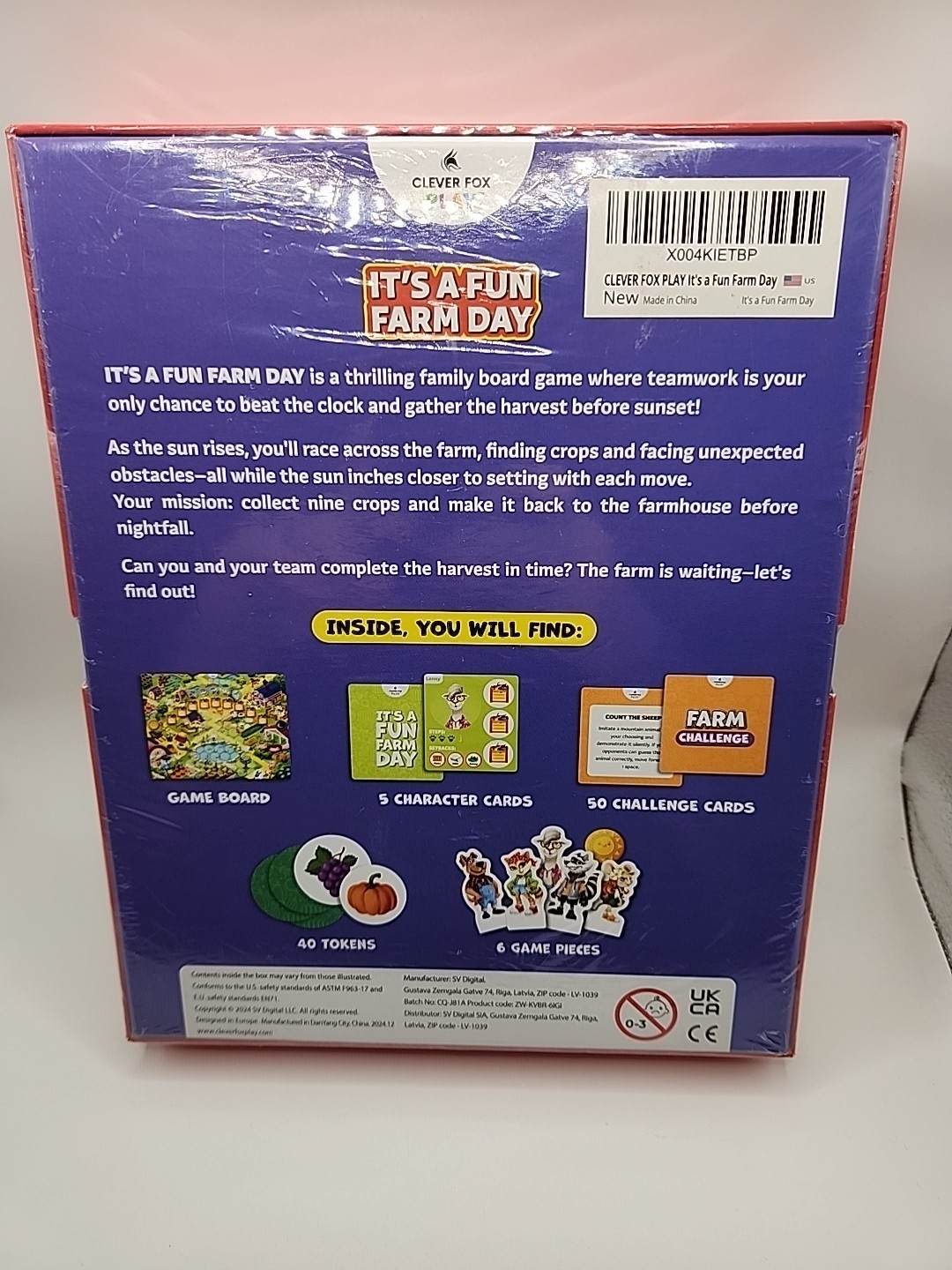 It A Fun Farm Day Cooperative Board Game for Kids Ages 5-10 Still Sealed