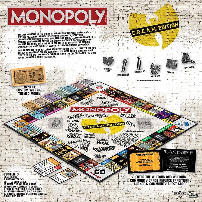 Sealed LIMITED EDITION Wu-Tang Clan Official MONOPOLY Board Game Hip Hop NEW