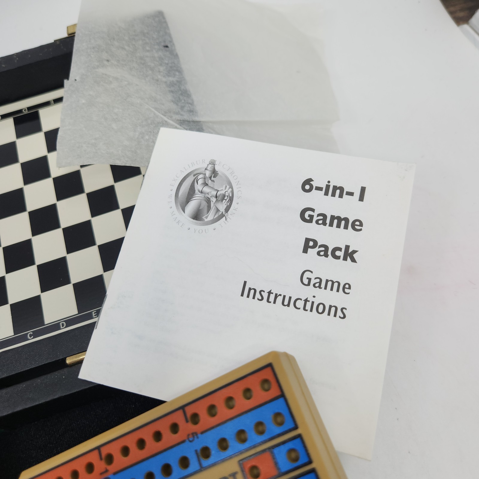 Excalibur 6 in 1 Ultimate Travel Game Set Magnetic Pieces Chess Dominos New