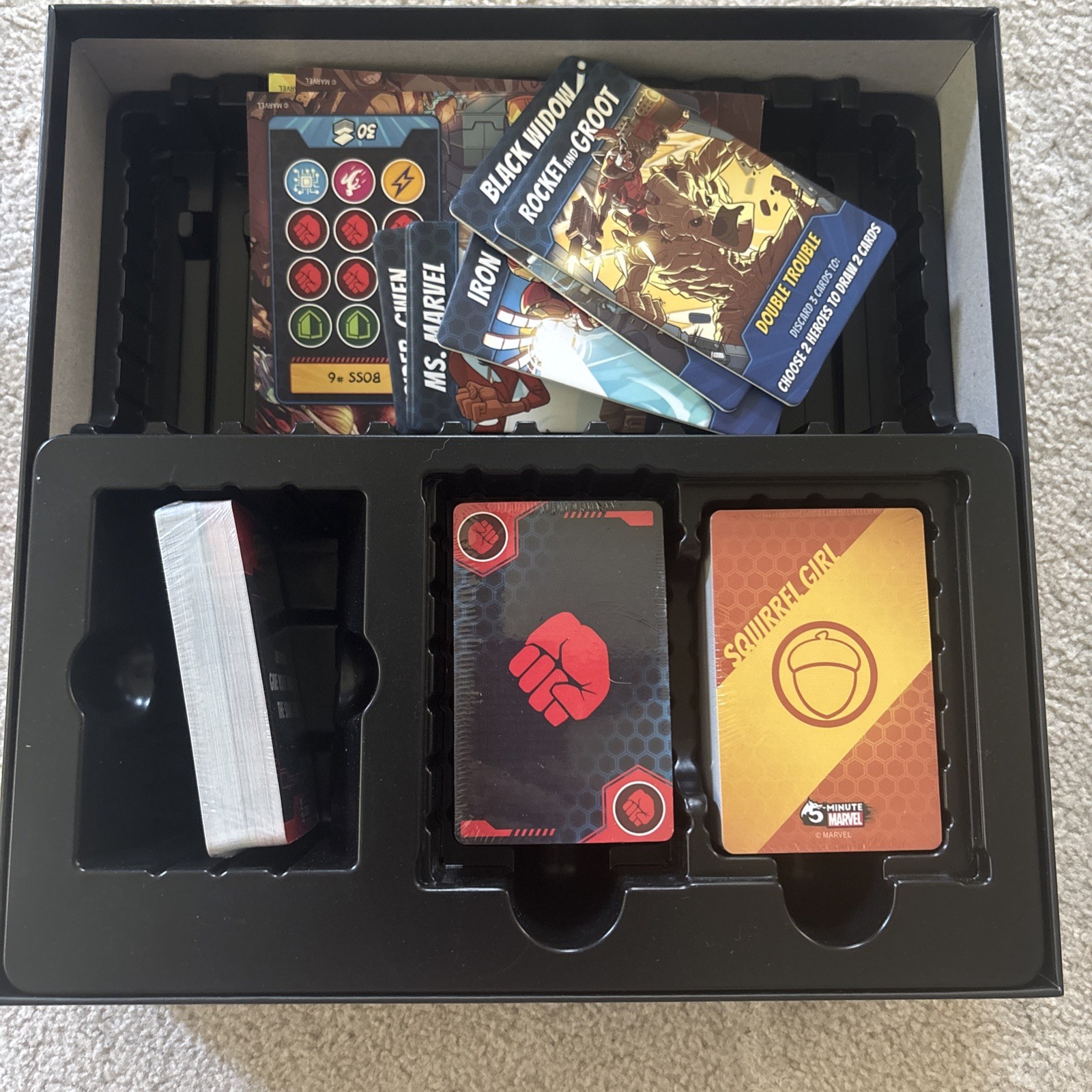 5 Minute Marvel Cooperative Strategy Card Game- MISSING PIECES