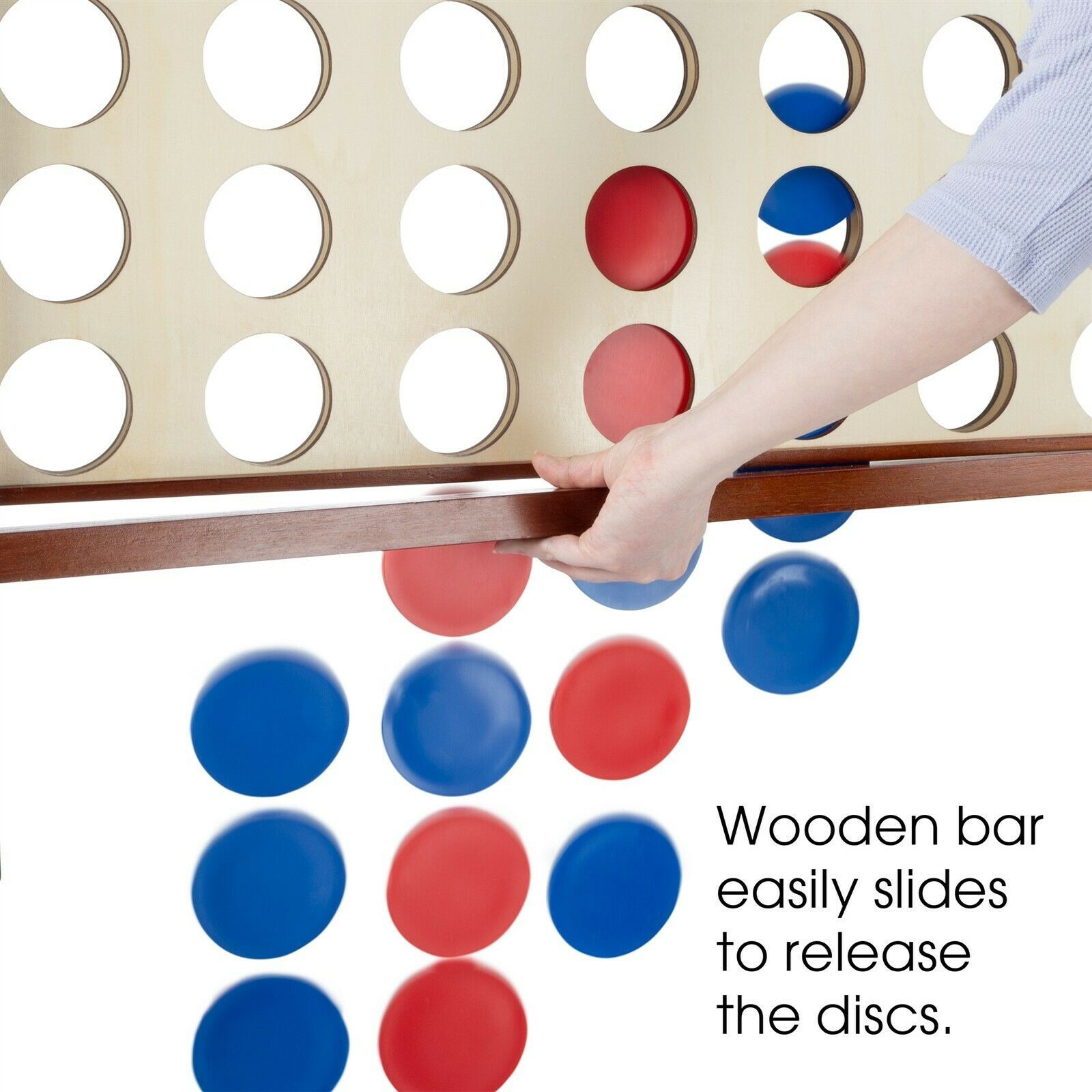 Giant 4 in a Row Wooden Edu Board Game Classic Four in a Line Connect Four